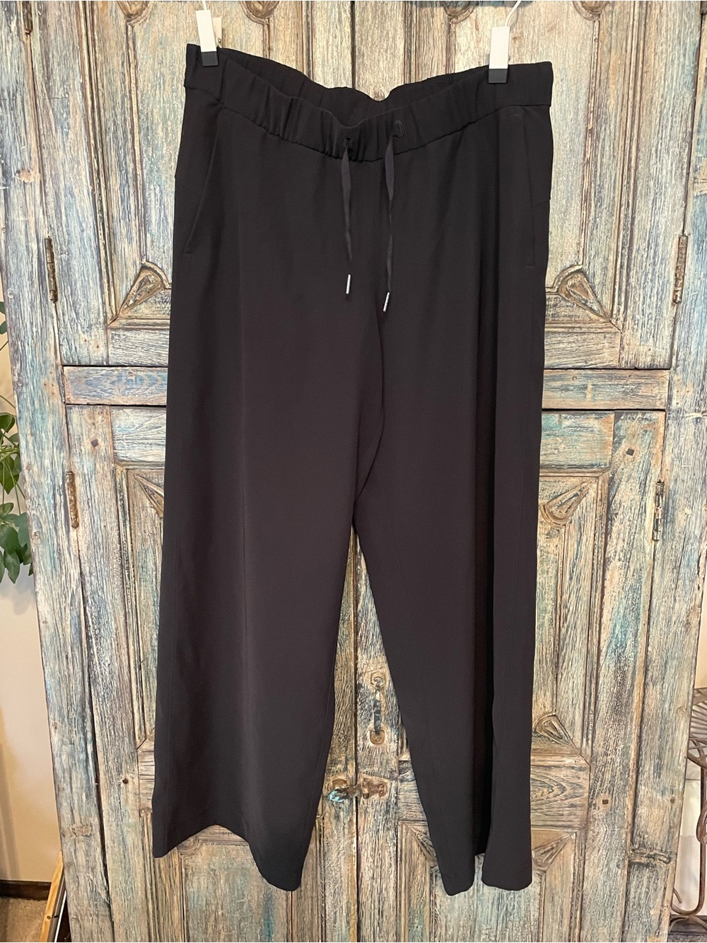 lululemon athletica Black Wide-Leg Drawcord Pants